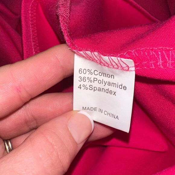 NWT (Small) Brand New Hot Pink One Shoulder Sleeveless Flowy Midi Dress - Picture 10 of 10